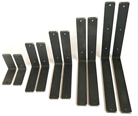 Scaffold Board Shelf Brackets 4 x 4 None Lipped Industrial Rustic x 2 Heavy Duty UK Made Including Fixings