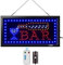FITNATE LED signe ouvert, 19x10 pouces (48x25 cm) panneau de publicité signe ouvert entreprise panneau d'affichage électrique avec signe de fermeture