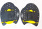 Swimxwin Palette PALMARI Power Nuoto Professionale Forma ergonomica Allenamento Piscina corredate da Elastico (Medium, Nero/Giallo)