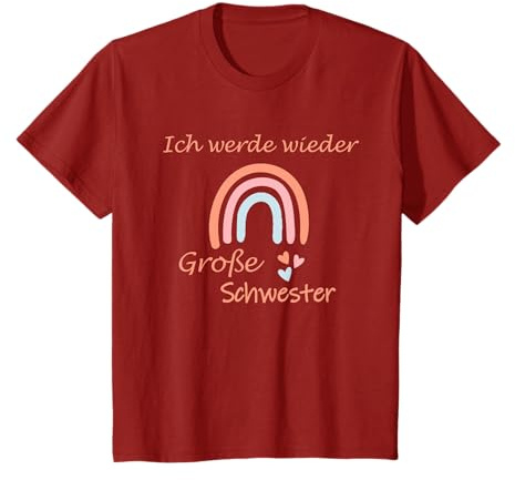 Ich werde wieder Große Schwester 2022 - Regenbogen Mädchen T-Shirt