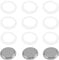 Repuestos Cafeteras Italianas 3 Filtros de Cafe + 9 Juntas Toricas Silicona Recambio de Filtro Accesorios para Goma Junta Cafetera Italiana 6 Tazas 74 mm (Fácil Limpieza)