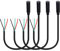 RIIEYOCA 4 Pack 3.5mm Female Plug to Bare Wire Stereo Audio Cable,1/8 TRRS 4 Pole Mono Female Plug to Open End Audio Cable,for and Audio Equipment Installed or Replace Repair