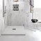 Yellowshop - Piatto doccia quadrato marmoresina 80x80 o 90x90 cm h 2,5 cm HEAVY Bianco con sifone, piletta e copripiletta inox (cm 80x80)