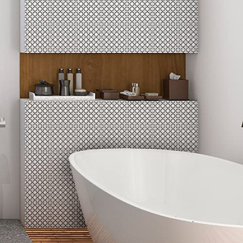 Ambiance Sticker Selbstklebende Wandfliesen für Küche und Bad Ariana - 9 Stück Aufkleber 10 x 10 cm