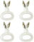 Osterhasenohren Serviettenringe 4er Set Gold Hasenohren Serviettenring Halter Porzellan Hase Hase Serviettenring für Ostern Abendessen Dekoration Frühling Hochzeit Party Tischdekoration Dekor