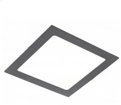ENERGMiX 18 Watt Eckige LED Einbauleuchte slim Panele in schwarz|224 x 224 x 22mm (B. x L. x H.)|1520 Lumen|Warmweiß (3000 K)