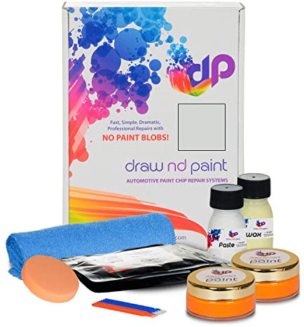 DrawndPaint Ausbesserungslack Lackreparaturset Kratzerentfernung Autolackrapatur Ausbesserung Steinschlägen Kratzern am Auto Lackstift geeignet für VW Pure White - Lc9A, L