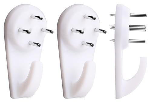 50 PCS Concrete Wall Picture Hangers Cinder Block Concrete Wall Hooks for Hanging Pictures Traceless Hook Picture Hangers for Concrete/ Cinder Block/ Stucco Wall No Drill