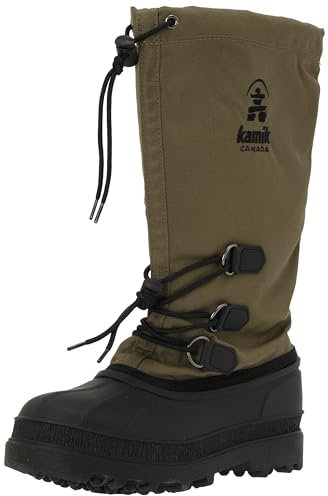 Kamik M Canuck Grün - wasserdichte robuste Herren Outdoor Winterstiefel, Größe EU 46 - Farbe Dark Olive