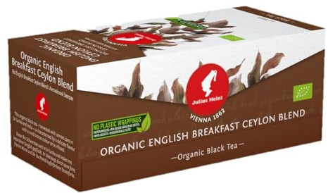 Julius Meinl Bio Tee - 25 Teebeutel | Premium Auswahl: Früchtetee, Kräutertee, Grüntee & Schwarztee | 100% biologische Zutaten | Vielfältiger Teegenuss (Bio English Breakfast Ceylon Blend)