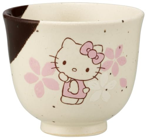 Skater CHMT1-A Mino Ware Tea Cup Yumi Hello Kitty Sakura Sanrio 3.1 x 2.6 inches (7.8 x 6.5 cm)