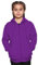 GW CLASSY OUTFIT Felpa con cappuccio unisex in pile con cerniera, per bambini, ragazze, ragazzi, felpa con cappuccio in PE, stile casual, alla moda, taglia 4-13 anni, Viola, 13-14 Years
