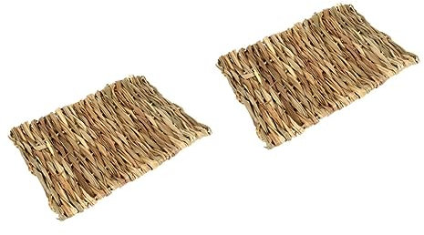 INOOMP 6 Piezas Estera de hámster Ropa de Cama de hámster Estera de Conejito colchón Estera de Marinas tapete de Marina Masticar lecho Almohadilla de hámster Conejo Bambú