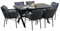 IDIMEX Gartenmöbel Set AFUERA aus Alu und Rope, Moderne Outdoor Sitzgruppe in Holzoptik und Rope in schwarz und anthrazit, inkl. Sitzkissen, Terassenmöbel