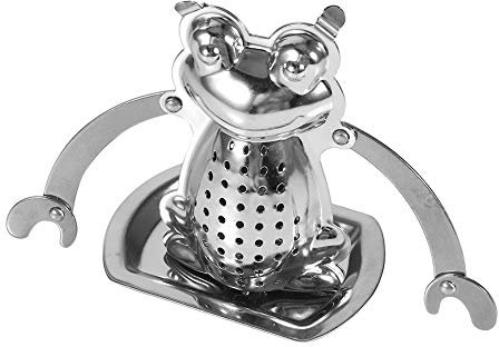 Passoire à thé en Acier Inoxydable, Infuseur à Grenouille, Filtre à Boule, Diffuseur d'épices. Cuisine Salon pour Amis Mignon Mini Inoxydable