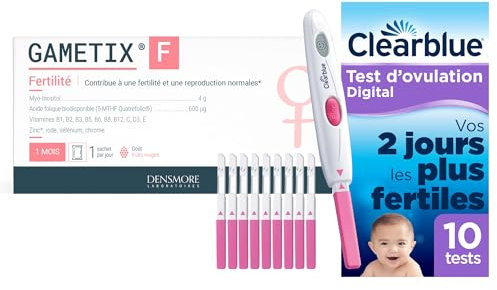 Clearblue Test d’Ovulation Digital, Aide A Concevoir + Densmore - GAMETIX F - Fertilité femme et Grossesse