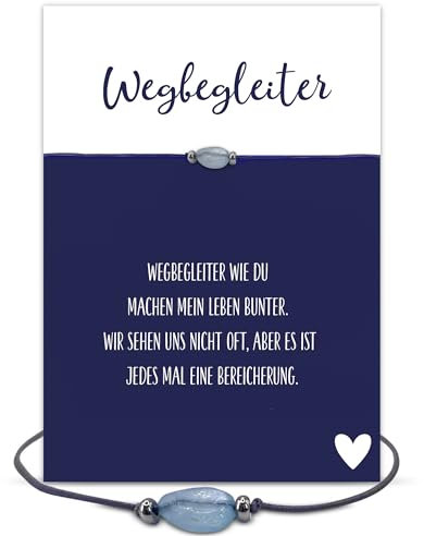 Glücksschmiedin – Edelstein Armband mit Aquamarin & Silberperlen – Heilstein für Selbstbewusstsein & innere Stärke – Geschenk-Set mit Dankeschön-Karte – Handgefertigt in Deutschland