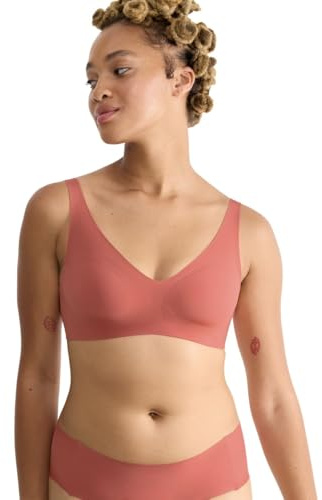 Sloggi Damen Nahtloser BH Zero Feel 2.0 Soft Bra, ohne Bügel, Gepolstert, Verstellbare Träger, M, Candid Orange