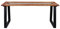 Esstisch 180 x 90 x 75 cm Massivholz Akazie und Glas,288067