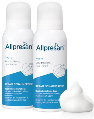 Allpresan Repair Schaum-Creme - hydro - Zur Pflege sehr trockener und rauer Hände - 100 ml (2er Pack)