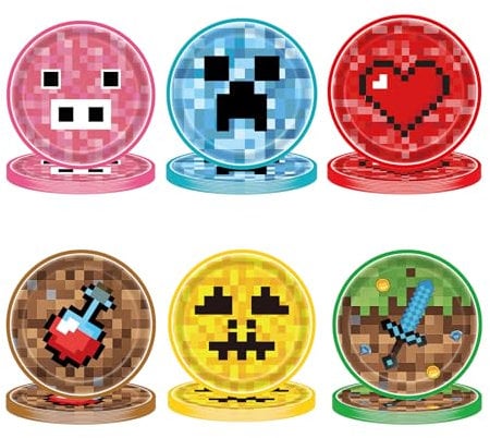 60Pcs TNT Game Plates 7inch Mine Game Paper Plates for Kids Party Plate,Disposable Miner Gaming PaperPlate Round Paper Dinner PlateVideo GameDinnerware for Kids Boy Girl Birthday Tableware Décor