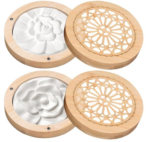 2 Stück Ornament Duftstein Air Diffuser, Diffuser Ätherische Öle mit Duftstein, mit 2 Stück Duftstein für Aromatherapie in Schlafzimmer, Badezimmer, Büro und Auto, Reisen, Kinderzimmer