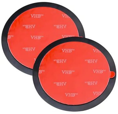 Adunsiaoto 2 Piezas Soporte De Succión GPS, Almohadilla De Montaje Universal para Salpicadero Soporte De Teléfono con Ventosa, Almohadilla Adhesiva Redonda Soporte Teléfono con Ventosa Salpicadero
