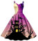 Generisch Halloween-Kleider für Damen, ausgestelltes Kleid mit blutigem Aufdruck, ärmelloses Cocktailkleid, Halloween-Kostümkleider Cardigan Kinder Mädchen (Purple, L)