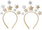 AHQiZFX 2 Stück Glitzer Stern Stirnband,Weihnachten Sterne Haarreifen,Stern Haar Hoop Stirnband,Pailletten Haarbänder mit Sternen,Party Sterne Haarschmuck,für Halloween Weihnachten Geburtstag Party