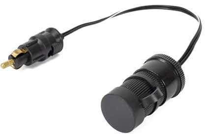 Adaptateur DIN vers prise allume-cigare Euro PNI 01 avec câble d'extension 12 V/24 V, Noir