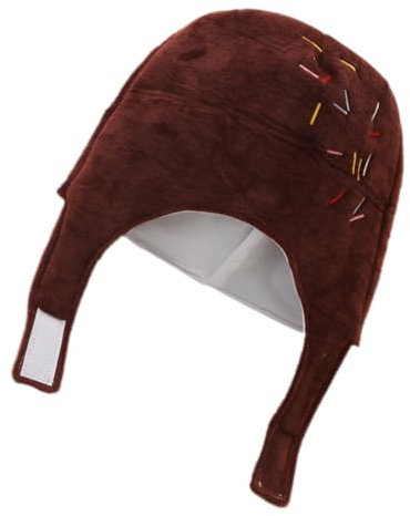Ciieeo 1Stk Schokoladenkopfbedeckung karnevalskostüme karnevalkostüme kloburste Schokoladenhaube Plüsch Kostüm Spielzeug verrückte Hüte Schokoladenhut Party-Requisite kurzer Plüsch Coffee