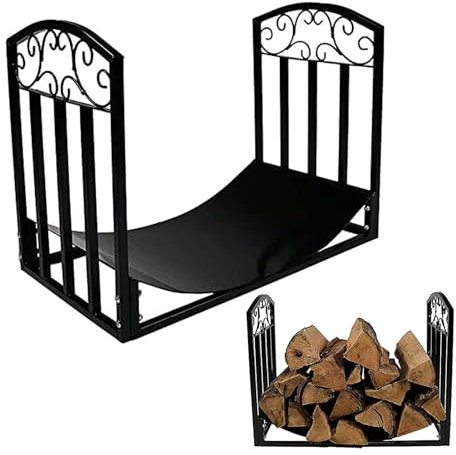 Brennholzlager, Holzständer, Feuerholzregal, Verzinktes Eisen Holzregal, Kaminholzregal, Außen & Innen Holzhalter, für Garten Terrasse Feuerholz Stapelung