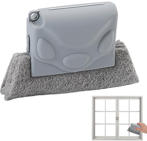 Window Sill Cleaner, Sliding Door Brush, 5.31x3.54x0.79 inches Crevice Scrub Tool, Compact Cleaning Gadget, Handy Supply for Kitchen, Tile Lines, Tracks, Frame Maintenance