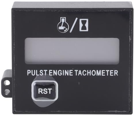 Tbest Small Digital Engine Tachometer with Waterproofing Inductive Chainsaw Tacho Gauge RPM Meter for Motorcycle Cart Kart ATV Yacht