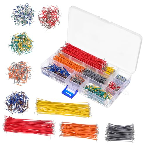 CHILDWEET 840 Pcs Jumper Wire Kit Breadboard Jumper Wire Cable Solderless for Electrical Projects Prototyping Box