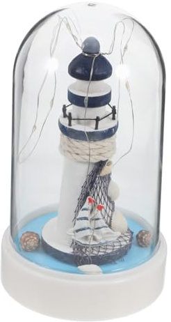 MOTHNUR Leuchtturm Nachtlampe Aus Kunstharz Led Kleine Maritime Dekolampe Für Schlafzimmer Badezimmer Wohnzimmer Energiesparendes Led Nachtlicht