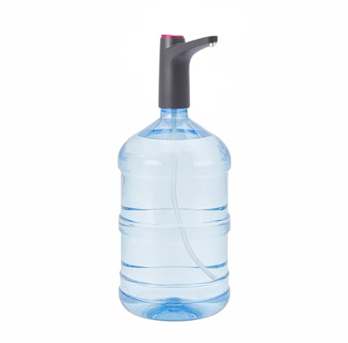 Wasserflaschen Pumpe, Elektrischer Wasserspender,USB-Lade Automatische Trinkwasserpumpe, 5 Gallonen Wasserflaschen Pumpe,mit 2 frei zu schneidenden Schläuchen, für Home Camping Office Küchen Schule