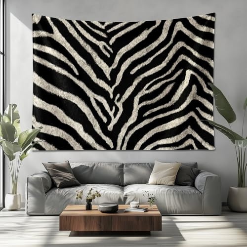 Wandteppiche Wandbehang Wandtuch 200x150cm Tiere Zebra Streifen Mikrofaser Wandteppich Schwarzweiß Wandteppiche für Kinderzimmer Wohnzimmer Schlafzimmer