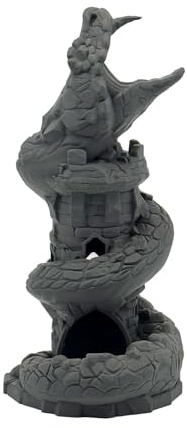Basilisk Würfelturm für Würfel bis 25mm | DND Monster Dice Tower Made in Germany | Tabletop RPG Pen & Paper DSA Fantasy | Deko zum Bemalen | Geschenkidee Rollenspieler