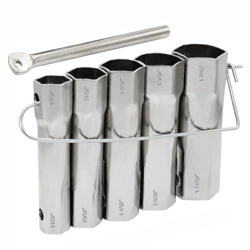 Dual Ended Plumber Wrench Set, Shower Valve Socket Tool, Socket Adjustable Tool Kit for Removing Tub Nuts and Water Faucet Installation