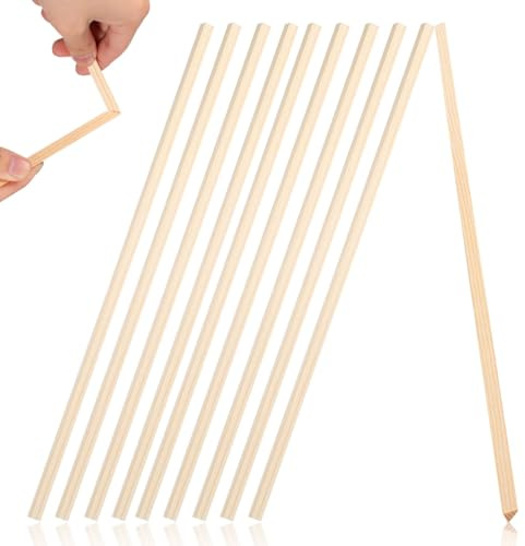 RUNROTOO Window Screen Molding Trim 10 Pack Wooden Trim Strips for Window Frame Decoration Pine Wood Beading for DIY Interior and Exterior Applications 11.81in