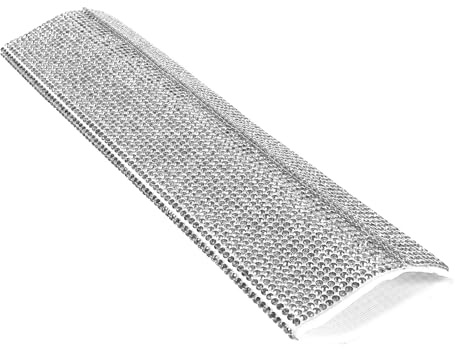 DECHOUS Silver Rhinestone Microphone Glitter Sleeve for Wireless Handheld Mic Handle Protector with Comfortable Grip and Unique Sparkling Design, for Karaoke and Stage Shows