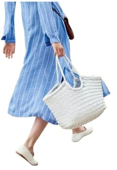 Ayztantine sac paille femme Sac fourre-tout tissé à la main en cuir de première qualité, sac Shopping mode for femmes, bandoulière grande capacité, panier légumes Design luxe