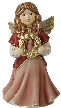 Goebel Engelfigur Weihnachtsgrüße mit Swarovski Stern, aus Porzellan hergestellt, Höhe: 15 cm, 41-634-29-1