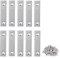 TERF® 10 Pcs Zinc Plated Solid Steel 50mm X 15mm Flat Mending Corner Brace Straight Plates Joining Connector Repair Plates Shelf Bracket with Fixing Screws for Use Wood, Furniture and Many Projects