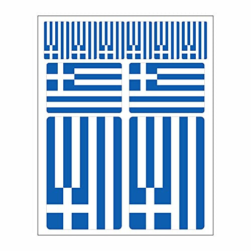 10 Stück Flaggen Aufkleber Griechenland Set | Sticker Greece Hellenische Republik Autoaufkleber