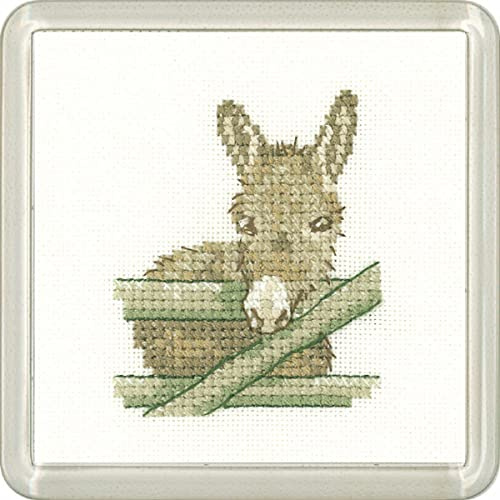 Heritage Kreuzstich Set AidaEsel (A), Zählmuster, CFDO1445-A, Coaster size 7,5x7,5cm
