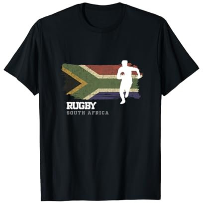 Rugbyspieler Südafrika Flagge Sportball Rugby T-Shirt