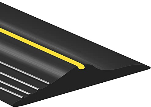 Joint universel pour seuil inférieur de la porte de garage en caoutchouc résistant aux intempéries de rechange pour bricolage, scellant/adhésif non inclus (3,7 m, noir)