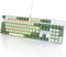 Fogruaden Full Size Mechanical Keyboard, Green Matcha, Wired USB 104 Keys RGB Backlit Gaming Keyboard with Number Pad, Red Switches, NKRO for Windows Laptop PC Gamer